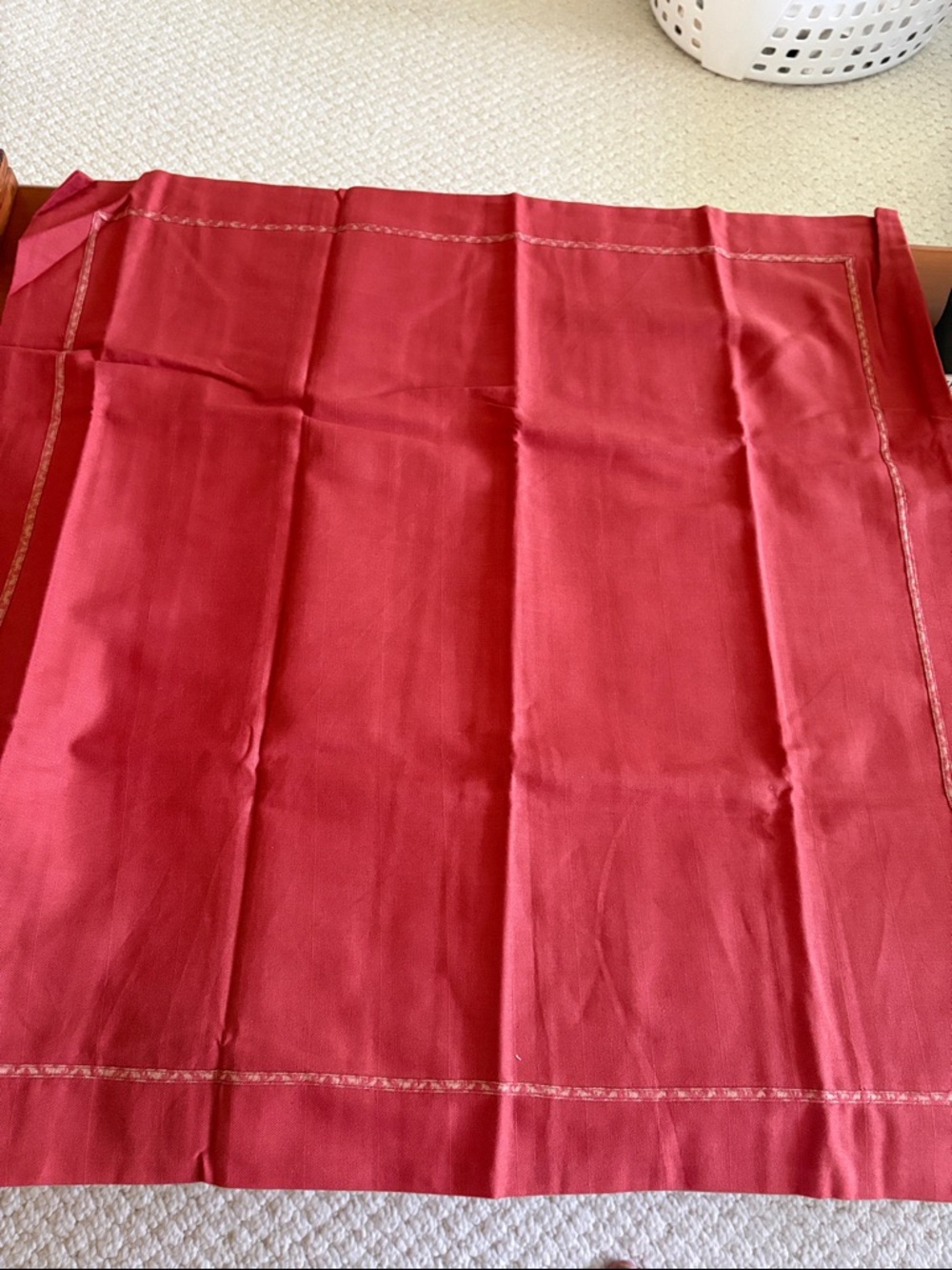 Martha Stuart Brick Red/rust Cotton sham pillow cases, set of 2. Brand NEW.